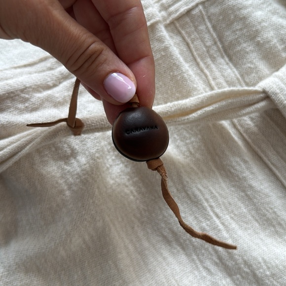 CARAVANA Cape Style Linen Jumpsuit with Side Slits in Pants and Belt. OSFM - Picture 2 of 5